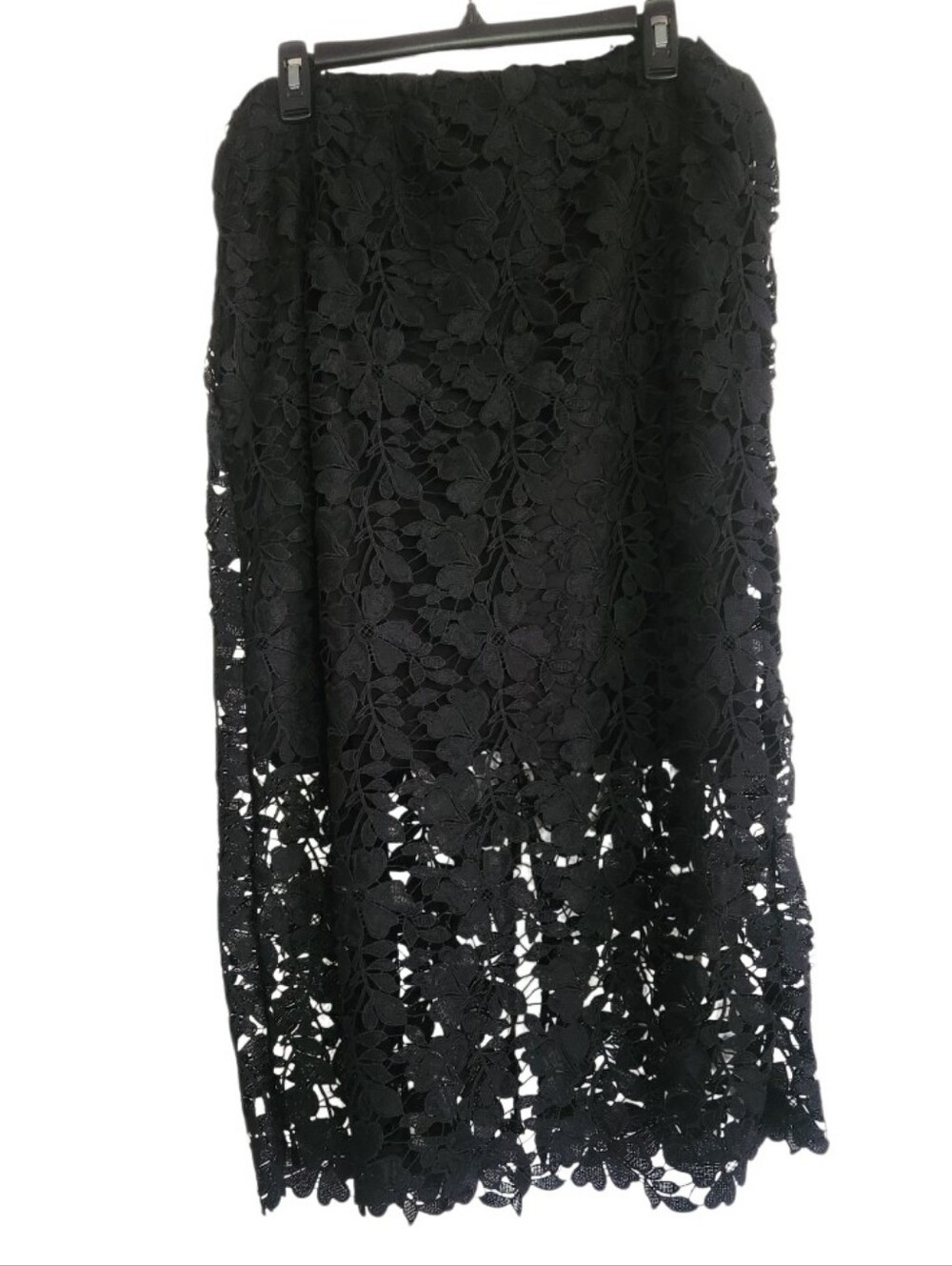 Black Lace Midi Skirt - Women Sz Xxl Nwt - Picture 3 of 4